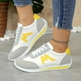 thumbnail image 2 of YLYL Women Wide Toe Sneakers Fashion Leather Suede Non-Slip Walking Running Tennis Sneakers, 2 of 7