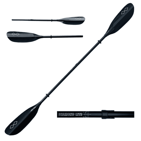 Diamond Lite Equipment Leverlock® Adjustable Kayak Paddle 2-Piece KLL 3K Carbon