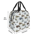 thumbnail image 2 of Rateoe Tractor and Dumper Pattern Insulated Lunch Bag with Thick Aluminum Foil Lunch Tote Bag with Front Pocket for Men and Women, Ideal for Work, School, Picnics, and Travel, 2 of 5