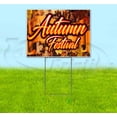 thumbnail image 1 of Autumn Festival Ribbon (18" x 24") Yard Sign, Includes Metal Step Stake, 1 of 6