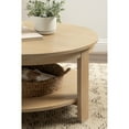 thumbnail image 4 of Kate and Laurel Foxford Tiered Round Coffee Table, 34 x 34 x 17, Light Natural, Transitional Two-Tier Circle Living Room Table with Storage and Resilient Wood Construction, 4 of 11