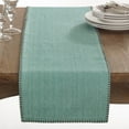 thumbnail image 5 of Saro Lifestyle Celena Collection Whip Stitched Design Cotton Table Runner Red, 5 of 5