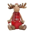 thumbnail image 2 of Christmas Moose Plush Decoration - Festive Red Outfit Stuffed Moose for Holiday Decor Christmas Decorations, 2 of 8