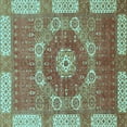 thumbnail image 1 of Ahgly Company Indoor Square Abstract Light Blue Modern Area Rugs, 4' Square, 1 of 4