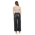 thumbnail image 3 of Pantalon de vinipiel pierna ancha Roman Fashion /Juvenil, 721 (Negro) negro M, 3 of 5