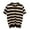 Coffee, variant on Men's Striped Knit Short Sleeve T-Shirt - Crew Neck, Comfortable, Polyester, Multiple Sizes