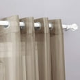 thumbnail image 2 of Decotex 2 Piece Sheer Voile Grommet Top Window Curtain Panel Drapes (54" X 120", Taupe), 2 of 2