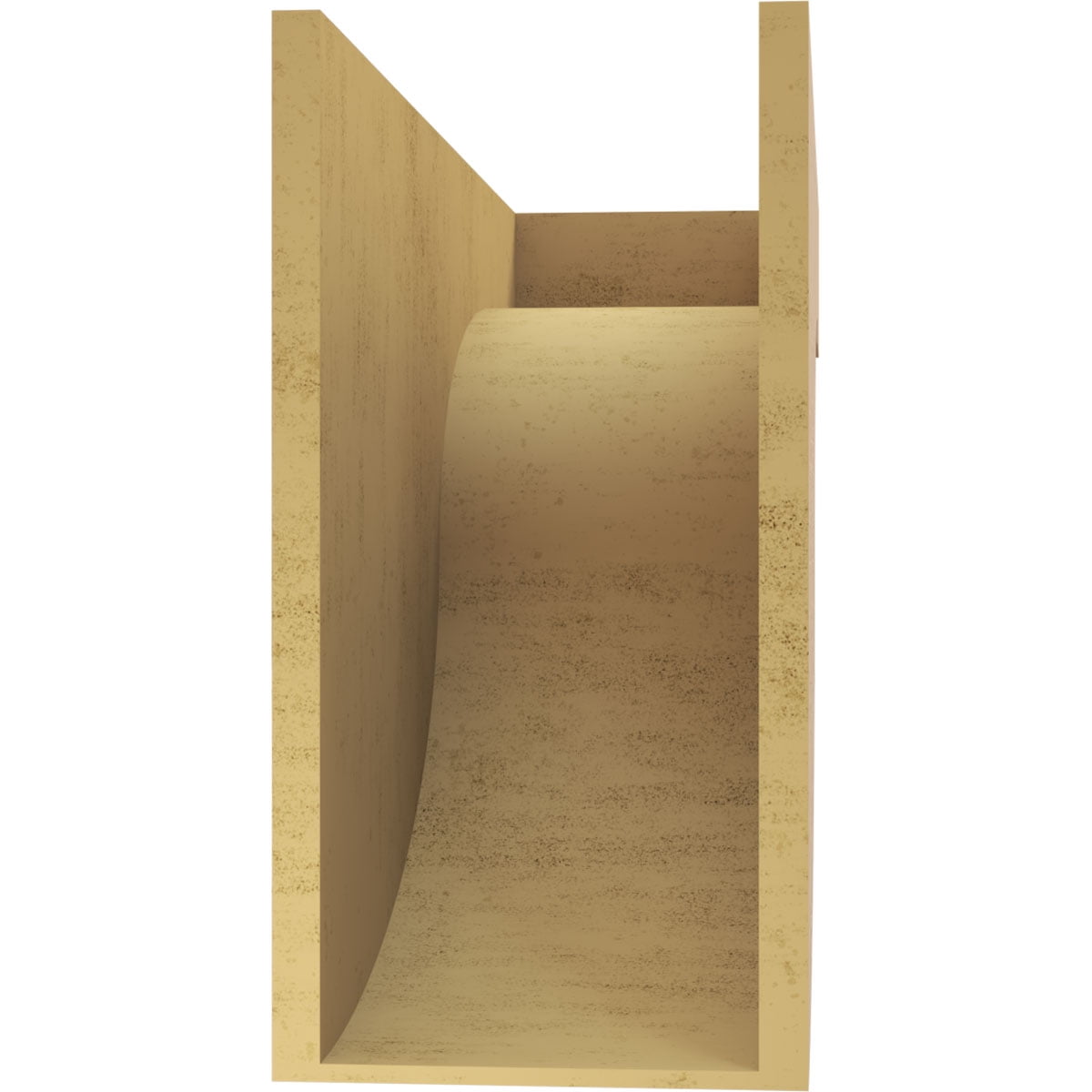11"W x 33"D x 22"H Classic Del Monte Rough Cedar Woodgrain TimberThane Corbel, Primed Tan