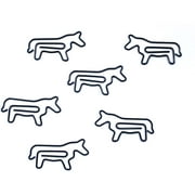 100 Count Black Horse Shaped Paper Clips, Horse Lover Cute Gifts, Office Supplies, Desk Organization