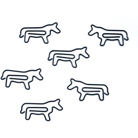100 Count Black Horse Shaped Paper Clips, Horse Lover Cute Gifts, Office Supplies, Desk Organization