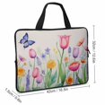 thumbnail image 2 of AWERP Spring Flower Butterfly Tulip Laptop Bag Diving Fabric Sleeve Carrying Bag 17inch, 2 of 5