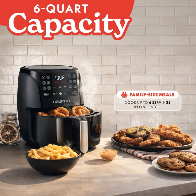 Gourmia, Air Fryer, 6 QT, 12 Presets, FryForce 360° Technology