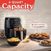 Gourmia Air Fryer - 6 Quart Capacity, 12 Presets, Black