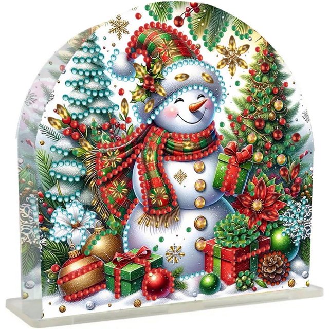 DIY Diamond Art Handmade Paper Towel Holder for Table Christmas PET Desktop Three Dimensional Simple Paper Towel Holder for Restaurant Kitchen (Double Sided Diamond)