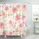 thumbnail image 1 of ABPHQTO Acuarela Lindo Shabby Chic Rosa y rojo Estampado de flores Cortina de ducha 150x180 cm, 1 of 1
