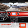 thumbnail image 3 of Marco Funcional De La Cubierta Del Tablero De Instrumentos Marco Del Panel De Navegación Gps Firme De Plástico Accesorios Decorativos Para El Interior Del Automóvil Compatible Con Wrangler 2018-2020 Serendint VI009293-02, 3 of 7