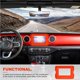thumbnail image 3 of Marco Funcional De La Cubierta Del Tablero De Instrumentos Marco Del Panel De Navegación Gps Firme De Plástico Accesorios Decorativos Para El Interior Del Automóvil Compatible Con Wrangler 2018-2020 Sweethay VI009293-02, 3 of 7