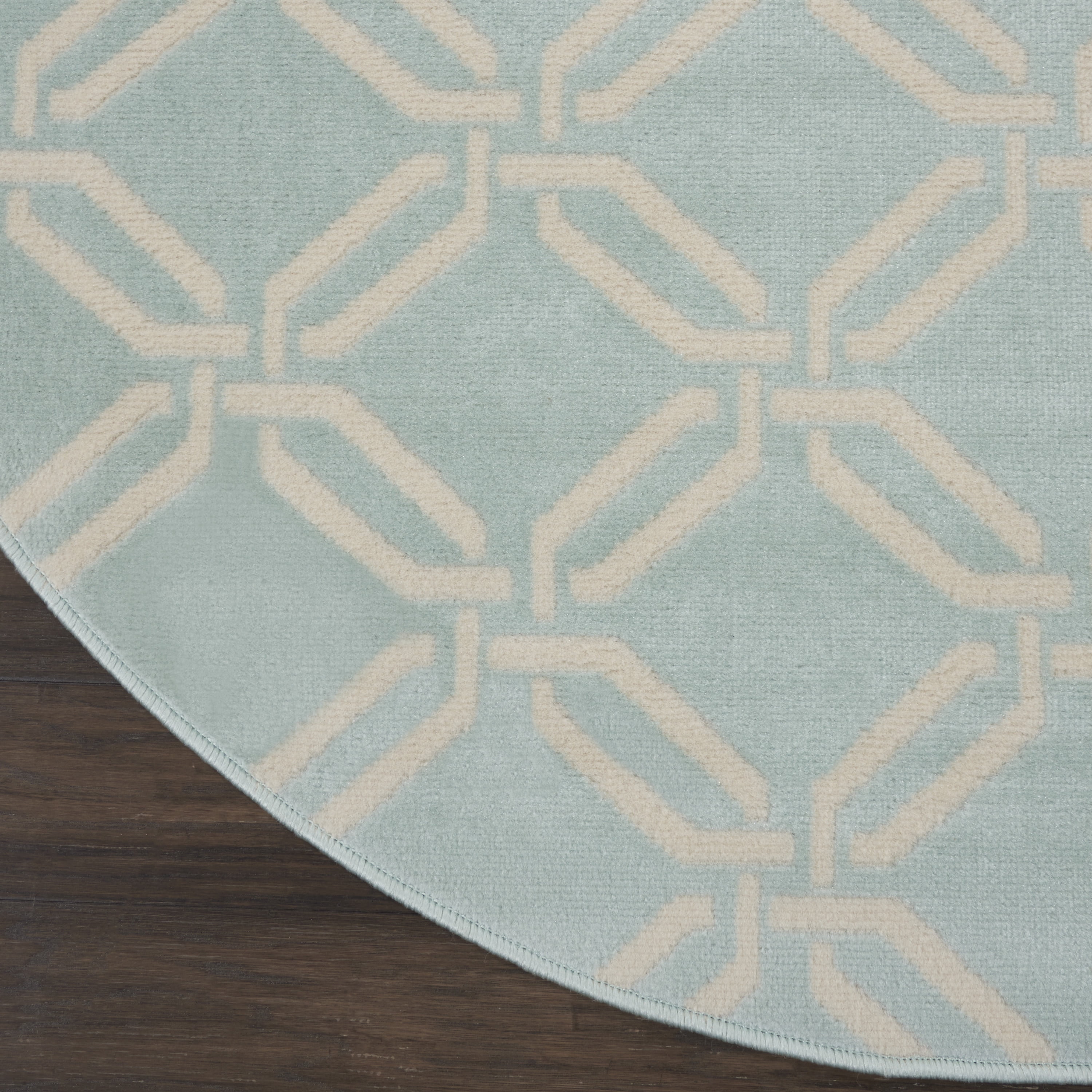 Bliss Transitional Trellis Green 5 ft 3 in Round Area Rug