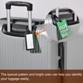 thumbnail image 5 of Equipaje Etiqueta, PVC Identificador Tarjeta Soporte Etiqueta, No Tu Bolsa Patrón Viaje Bolso Etiqueta con Ajustable Correa para Equipaje Maleta, Verde, 5 of 5