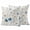 Lake Blue Off-White, variant on 2 Pack Outdoor Waterproof Throw Pillow Covers,Blue Flower Pastoral Wildflower Decorative Square Patio Pillowcases for Chair Couch Sofa 16x16in