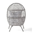 thumbnail image 3 of Better Homes & Gardens Ventura Outdoor Wicker Stationary Kid's Egg Chair, Gray, 3 of 7