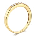 thumbnail image 3 of Wellingsale Ladies Solid 14k Yellow Gold Polished CZ Cubic Zirconia Wedding Band - Size 7.5, 3 of 6