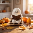 thumbnail image 4 of Cute White Soft Ghost Figurines as Desktop Ornaments, Mini Spooky Statue Decorations for Home Bedrooms, Living Rooms, Wall Shelves and Various Halloween Party Tabletop Layouts, White3, 4 of 4