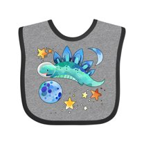 Inktastic Stegosaurus Space Dinosaur with Stars and Planet Boys or Girls Baby Bib