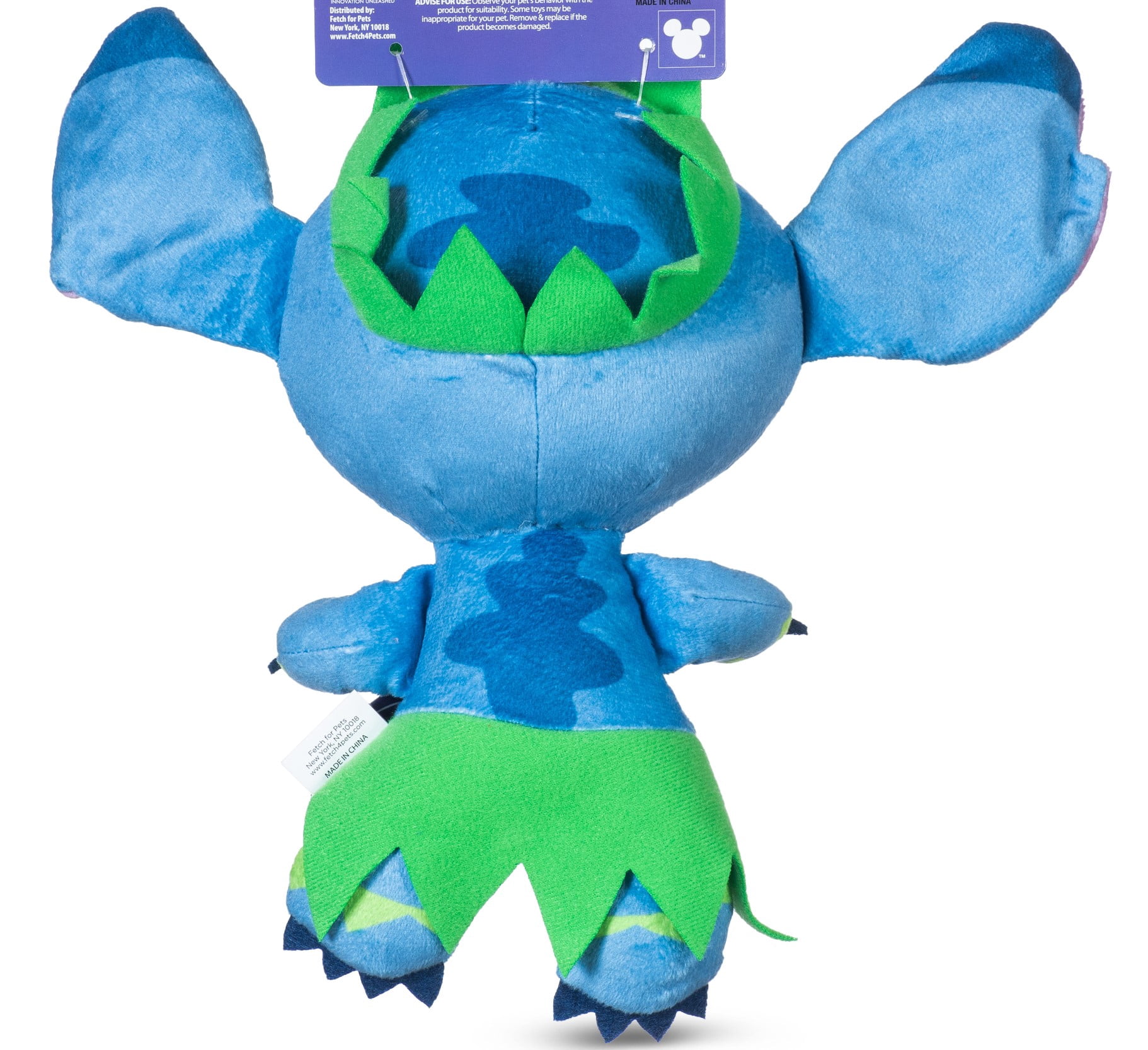 DISNEY LILO & STITCH: Stitch Plush Figurine Squeaker Pet Toy-9in
