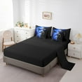 thumbnail image 3 of Erosebridal Gradient Gamer Bedding Sets Twin Size,Abstract Lightning Comforter Sets with Sheets,Geometric Hexagon Bed in a Bag Twin size,Breathable Gamepads Room Decorative,Reversible,7pcs, 3 of 6