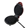 thumbnail image 4 of Circular Mini Red Waffle Iron for Classic Stainless Electric Cake Maker 350W for Pancakes Biscuits, 4 of 5