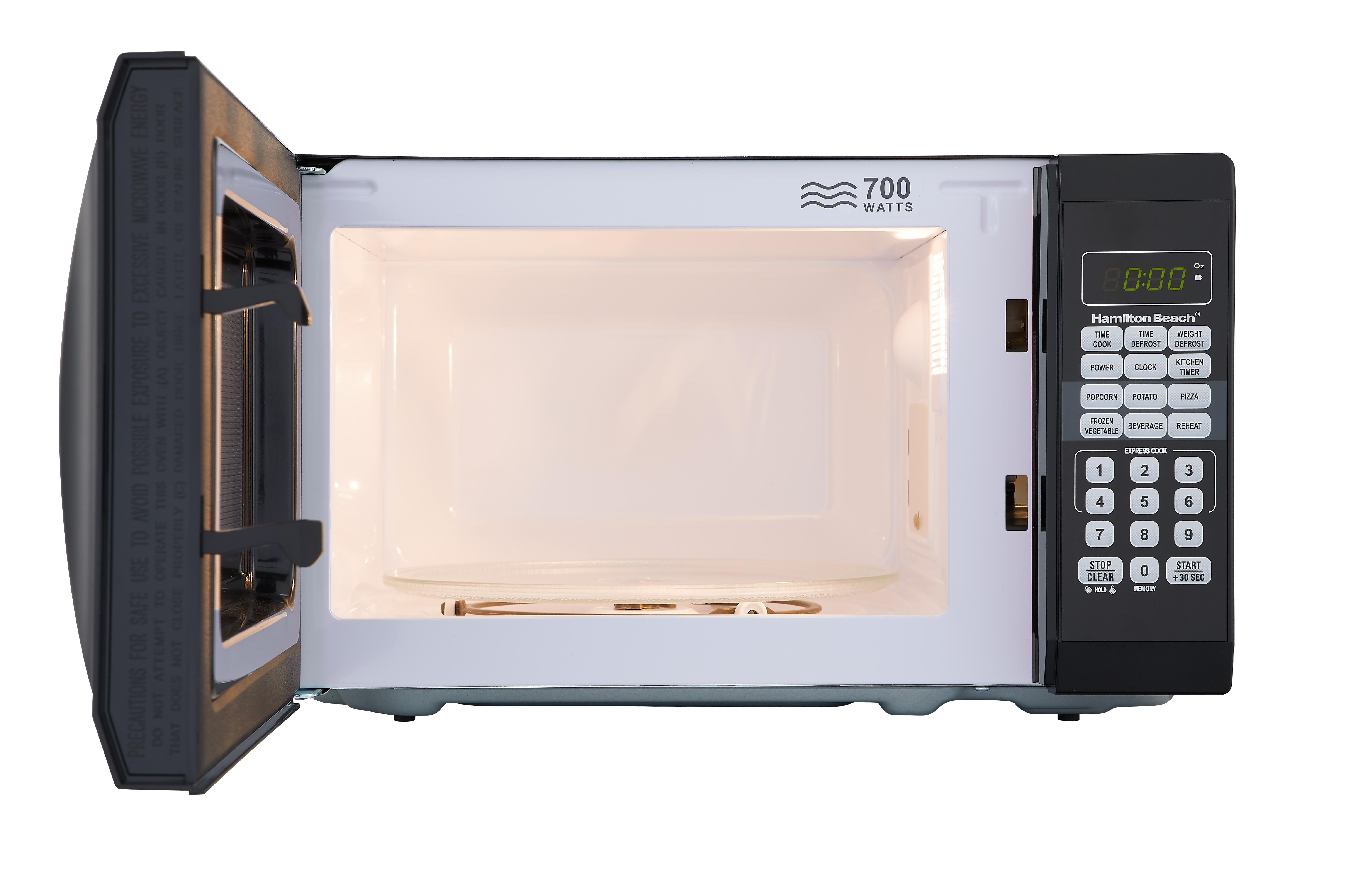 Midea Compact Black Microwave - 0.7-cu ft - 700 W