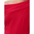 thumbnail image 5 of INSPIRE CHIC Women's Evening Dress One Shoulder Bow Wedding Guest Bridesmaid Cocktail Prom A-Line Maxi Dresses M Red, 5 of 6