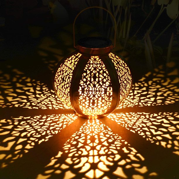 Linterna solar al aire libre, linterna solar, linternas colgantes, luces solares, linterna de jardín, decoración de patio, arte de metal, accesorios de jardín, decoraciones al aire libre