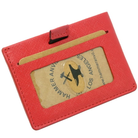 Hammer Anvil Mens Minimalist Front Pocket Wallet RFID Safe Leather Easy Pull