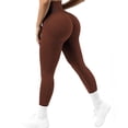 thumbnail image 5 of Aoiroe Butt Lifting Leggings for Women,Seamless Scrunch Butt Lifting Compression Tights Athletic Wear Women Compression Workout Leggings High Waisted Yoga Pants Brown S, 5 of 5