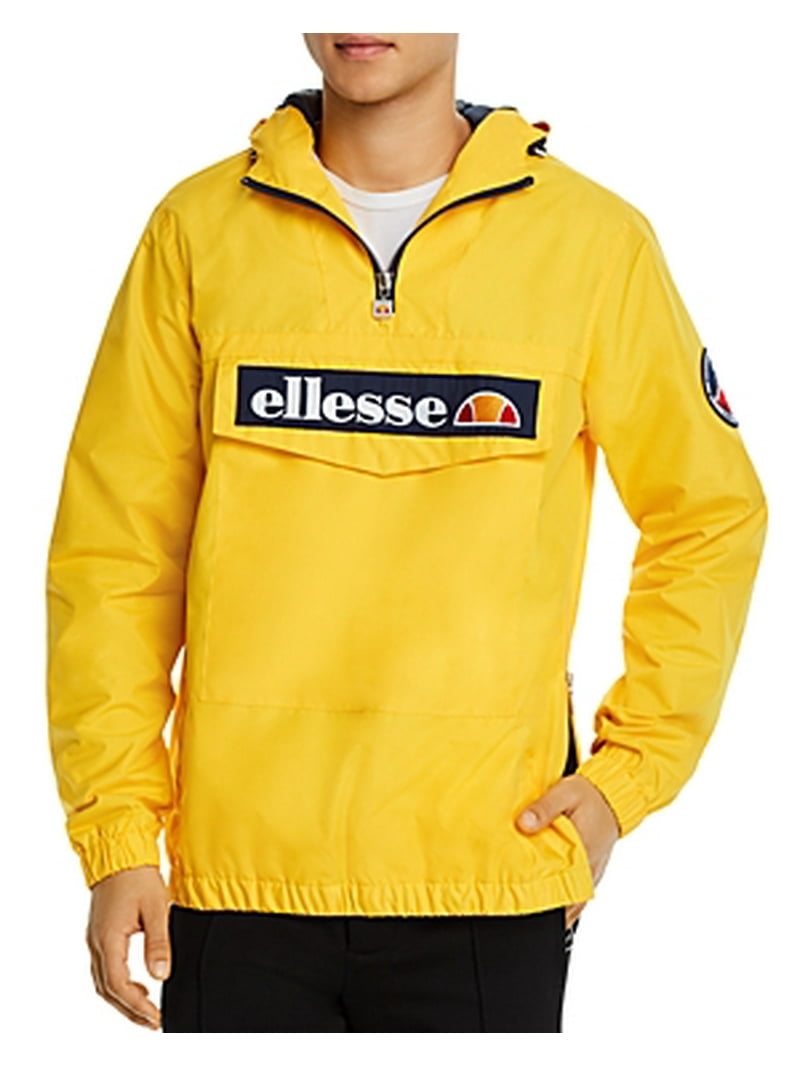 Ellesse YELLOW/BLACK Mont 2 Overhead Windbreaker Jacket, US