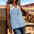 thumbnail image 6 of Ecqkame Womens Linen Tank Tops Crew Neck Sleeveless Lightweight Blouse Summer Solid Color Casual Loose Shirts Blue XXL, 6 of 6