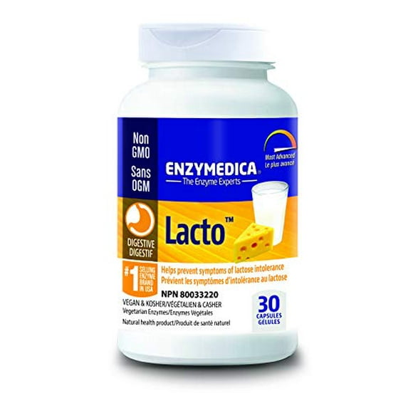 Enzymedica - Lacto, 30 Capsules - Helps Prevent Symptoms of Lactose Intolerance