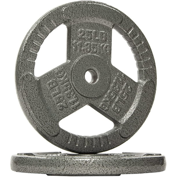 BalanceFrom TriGrip Cast Iron Plate Weight Plate for Strength Training