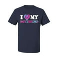 thumbnail image 2 of I Love My Boyfriend Tie Dye Pop Culture Men's Graphic T-Shirt, Navy, 5XL, 2 of 3