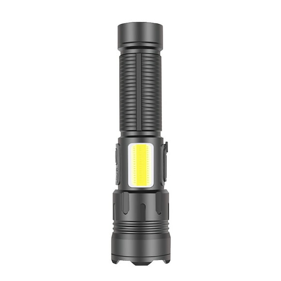 Hxlamzoo 30W Super Bright LED Flashlight Rechargeable with COB Side Light - 1200 Lumens, 1000m Beam Range, IP44 Waterproof, 4 Modes, Type-C Charging, Compact & Portable for Camping, Hiking, Emergency