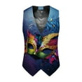 thumbnail image 4 of Men Suit Vest Novelty Vests Gothic Formal Waistcoat Vintage Graphic Print Tuxedo Vests for Party 𝐌𝐚𝐫𝐝𝐢 𝐆𝐫𝐚𝐬 Vest Funny Graphic, 4 of 4