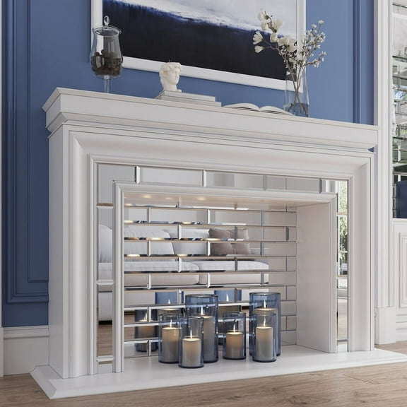 Glister 3 in. x 12 in. Polished Clear Silver Glass Subway Wall Tile (5 sq. ft./case) (20-pack)