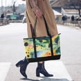 thumbnail image 4 of FORMRS Canvas Laptop Tote Bag for Women with 15.6" Computer Compartments Shoulder Handbag, Art Field, 4 of 7