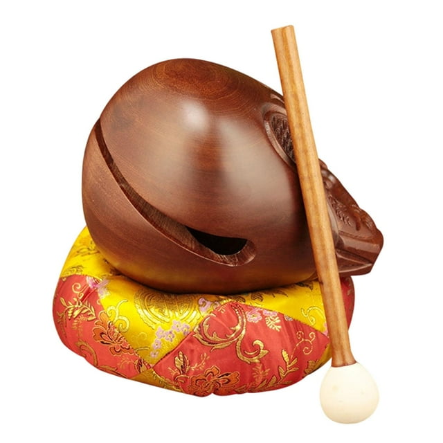 Instrumento de percusión Temple Block, instrumento musical tradicional de sándalo rojo. 4 pulgadas
