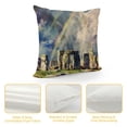 thumbnail image 4 of Orinice Rainbow Stonehenge Field Graphic Decorative Cushion Throw Pillow Cover for Home Couch Living Room Bed Sofa 1PC Set 18x18in, 4 of 5