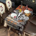 thumbnail image 2 of Spooky Halloween Scene Pattern Rectangle Tablecloth 60"x102",Waterproof Polyester Rectangle Table Cloth, Wipeable Spillproof Polyester Tablecloth for Dining, Camping, Indoor and Outdoor, 2 of 6