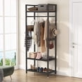 thumbnail image 5 of Tribesigns Small Heavy Duty Clothes Rack with Shelf and Hanging Rod, Freestanding Closet Organizer, Industrial Garments Rack for Small Space, Bedroom,27'' W X15" D X69'' H, Max Load 300LBS, 5 of 7