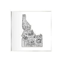 Stupell Industries Idaho State Shape Typography Cities Graphic Art Unframed Art Print Wall Art, Design by The Saturday Evening Post
